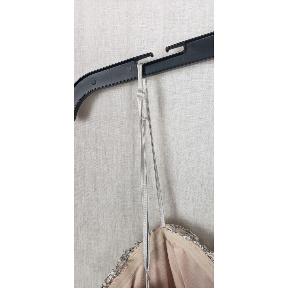 B. Darlin Dress Maxi Long Gown 10 Silver Lace Slit Prom New Years Party Holiday - Picture 3 of 8